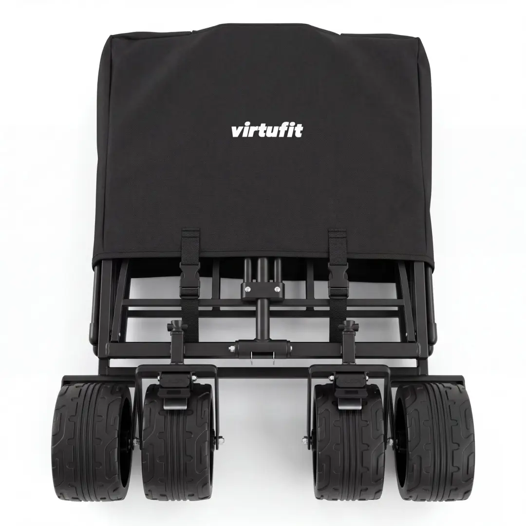VirtuFit Opvouwbare Bolderkar 100L - 150 kg - Zwart - afbeelding 3 van 6