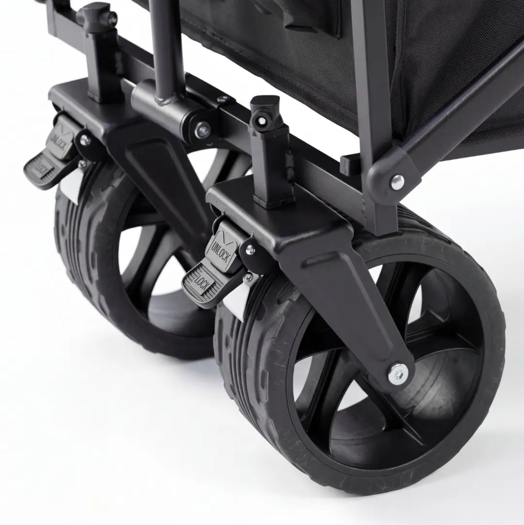 VirtuFit Opvouwbare Bolderkar 100L - 150 kg - Zwart - afbeelding 5 van 6
