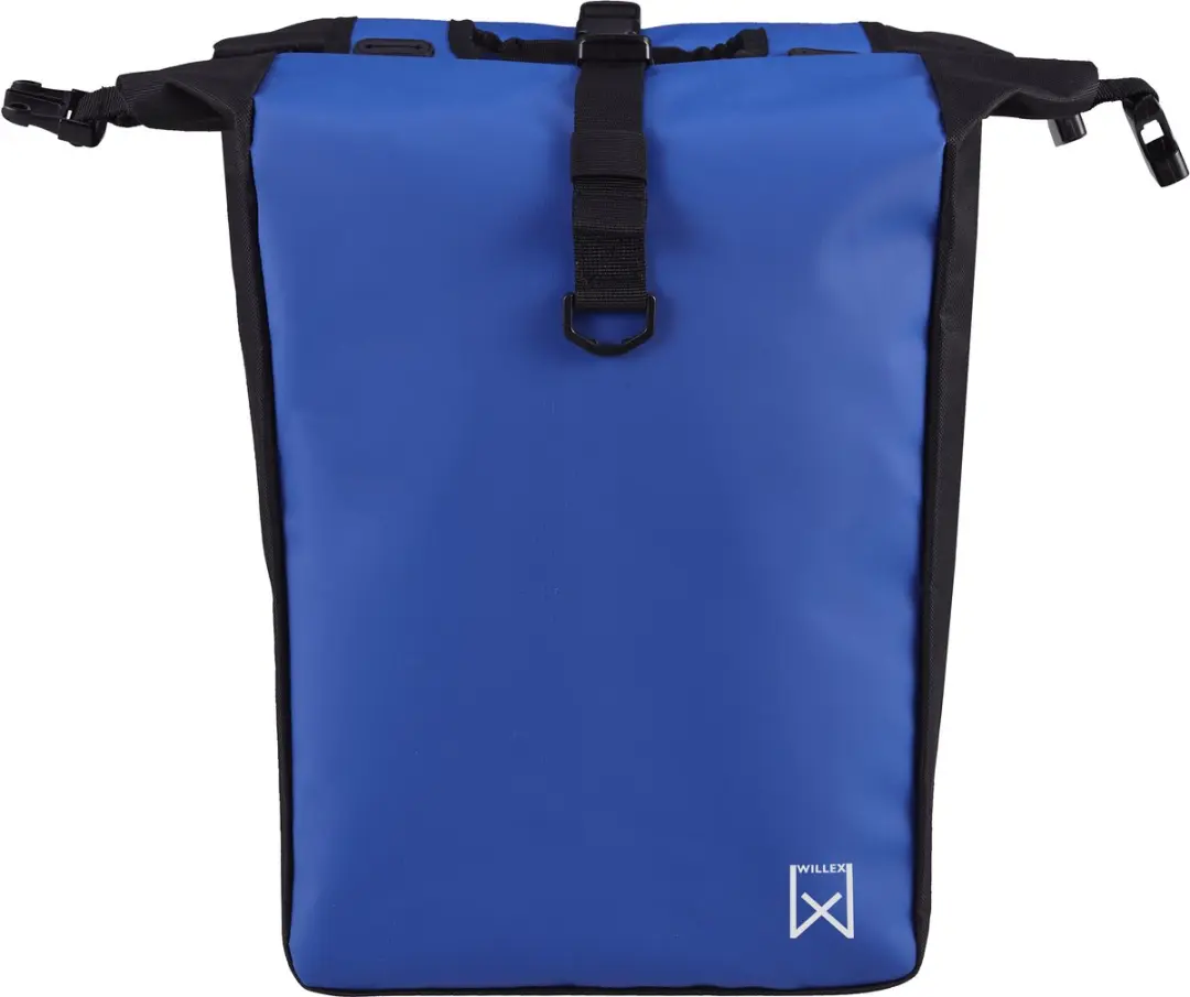 Willex Dubbele Fietstas Kompact 32L - Zwart/Blauw - afbeelding 4 van 5