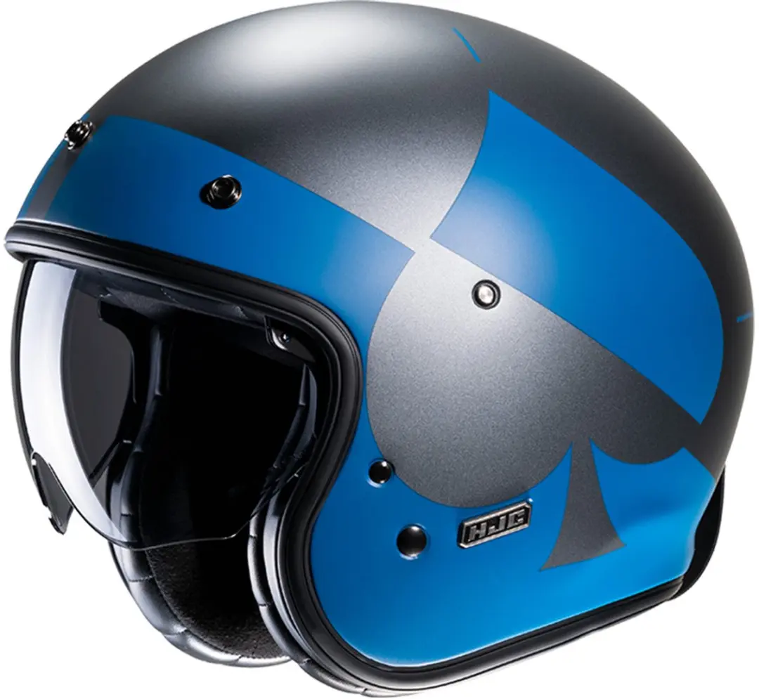 Hjc V31 Kuz Blauw Grijs MC2SF Jethelm