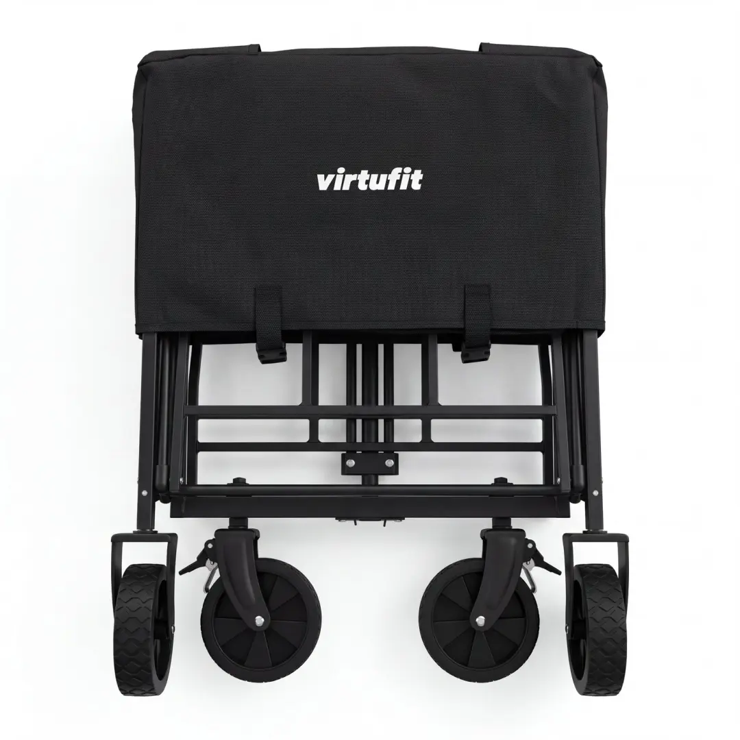 VirtuFit Opvouwbare Bolderkar 65L - 100 kg - Zwart - afbeelding 2 van 6