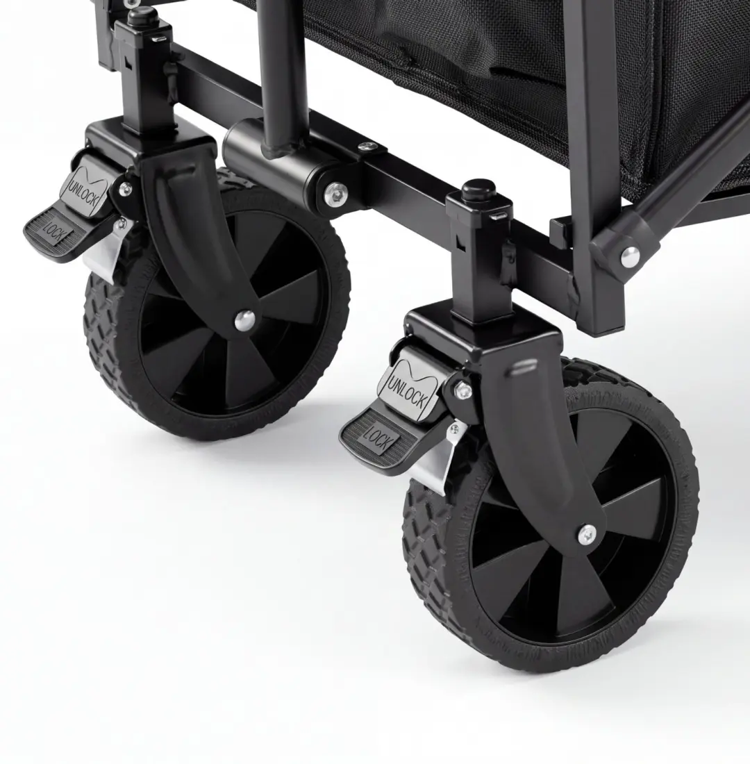 VirtuFit Opvouwbare Bolderkar 65L - 100 kg - Zwart - afbeelding 4 van 6