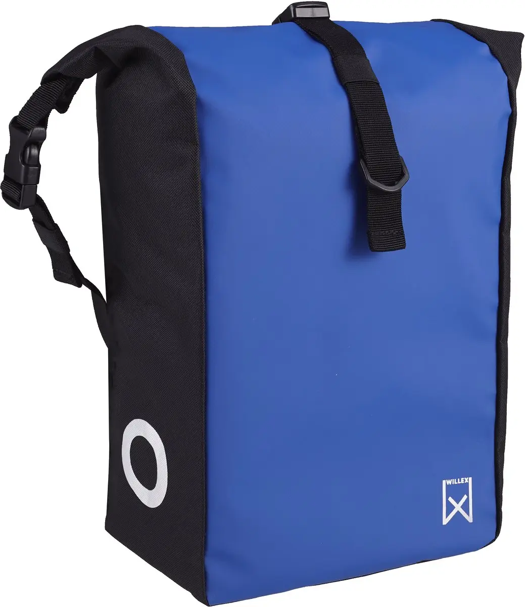 Willex Kompact Fietstas 16L - Zwart/Blauw - afbeelding 5 van 5