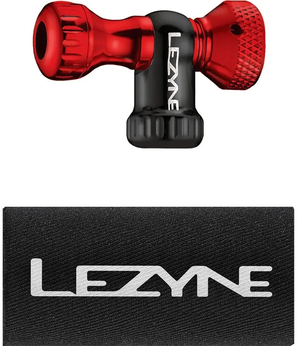 Lezyne Control Drive CNC Co2-pompkop - Rood/Zwart - afbeelding 3 van 3