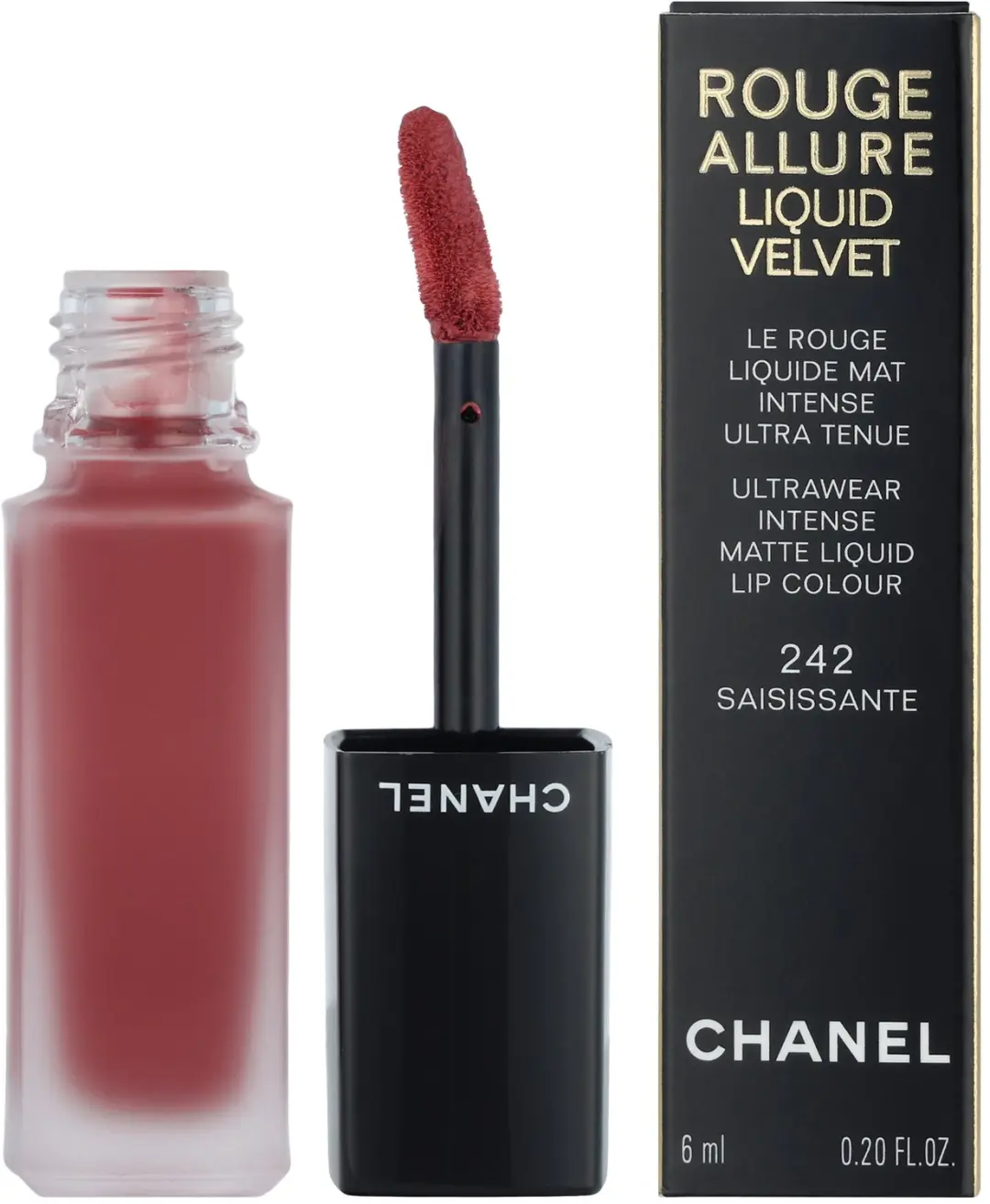 Chanel Rouge Allure Liquid Velvet Lippenstift - 6 ml - #242 Saisissante - afbeelding 4 van 6