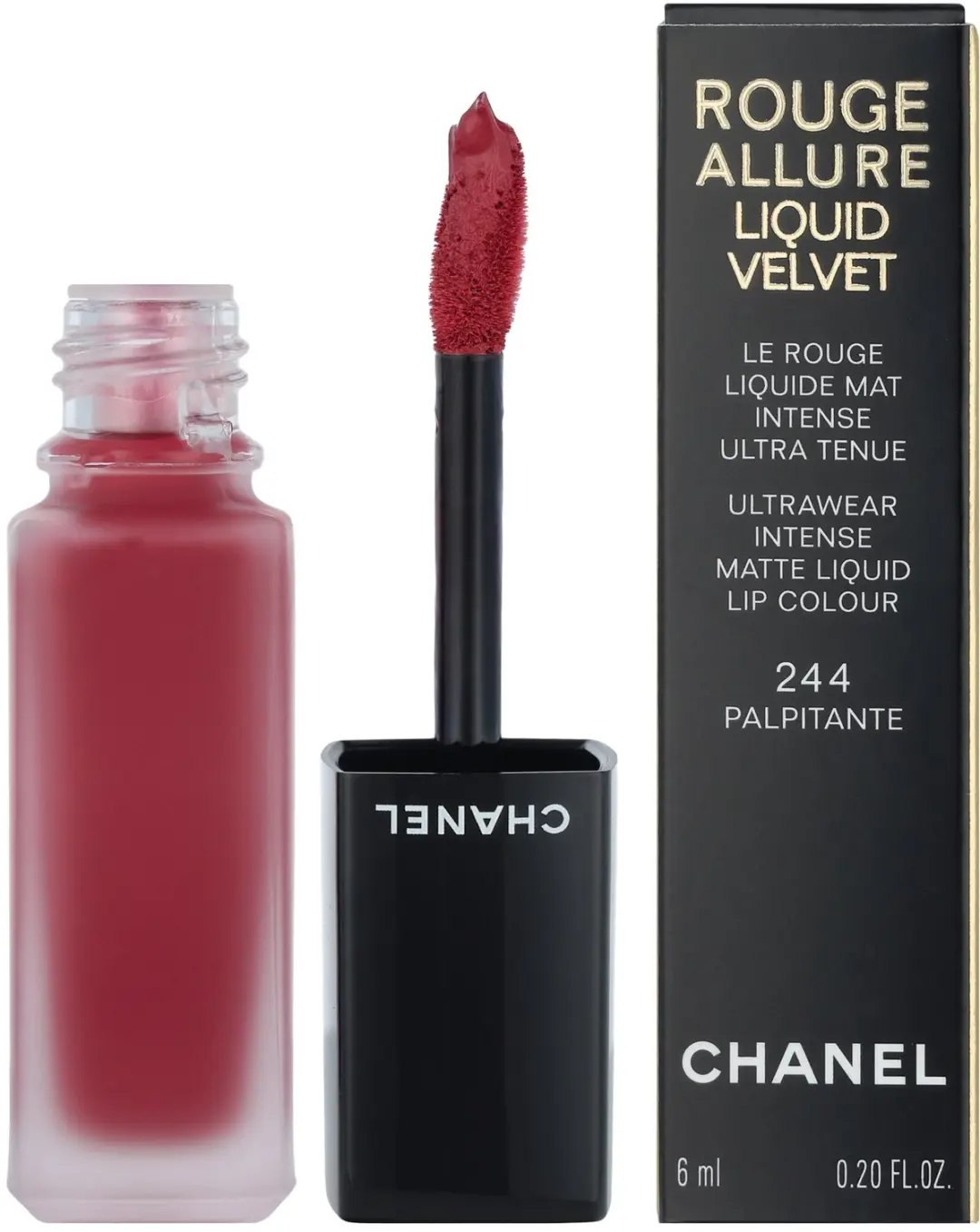 Chanel Rouge Allure Liquid Velvet Lippenstift - 6 ml - #244 Palpitante - afbeelding 4 van 6