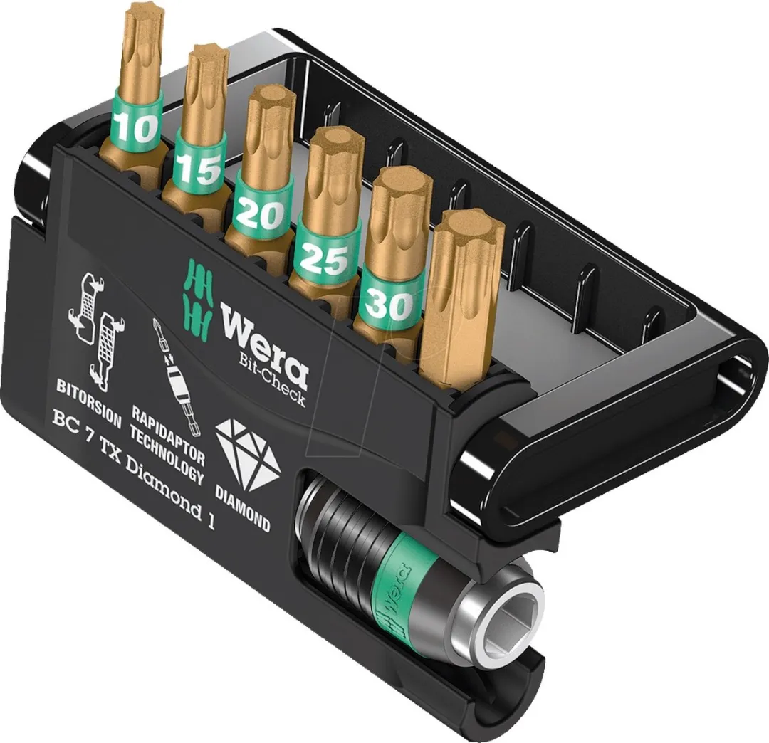 Wera 5057415001 Bit-Check 7-delig Torx Bitset