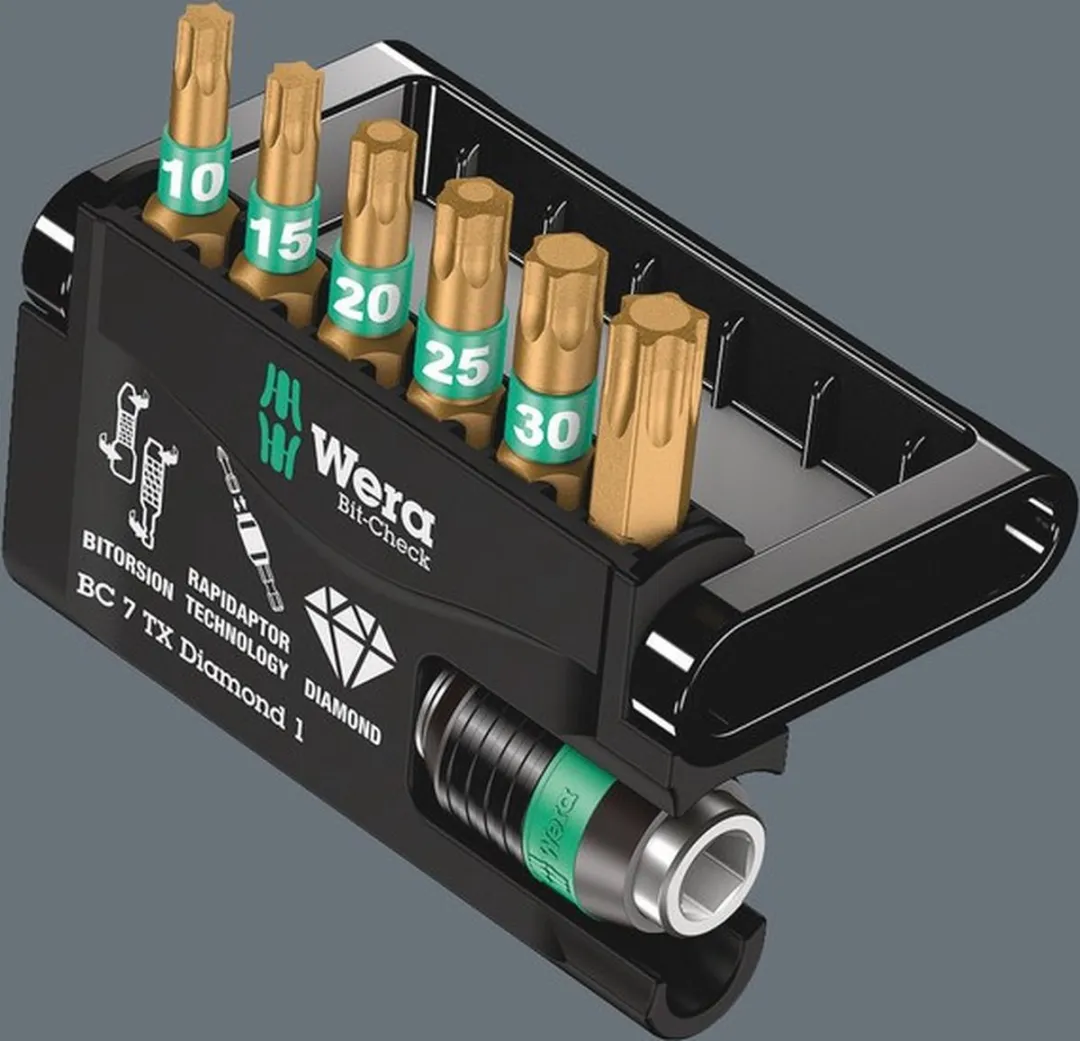Wera 5057415001 Bit-Check 7-delig Torx Bitset - T10