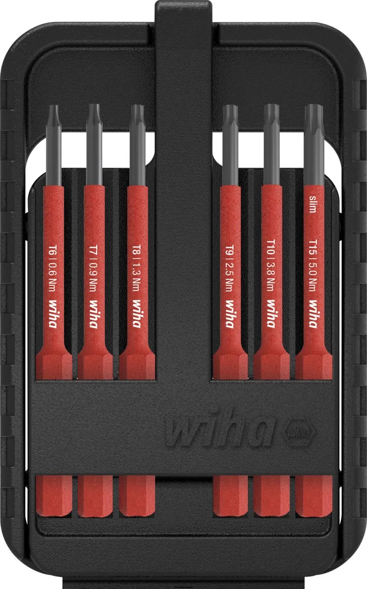 Wiha slimBit VDE T6 Torx Bit Set 6-delig