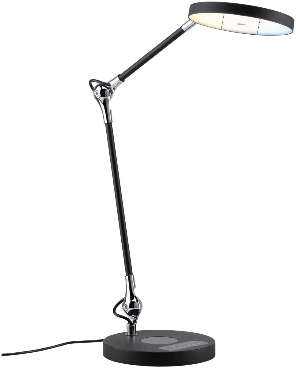 Paulmann LED-bureaulamp Numis QI 1000lm - Zwart