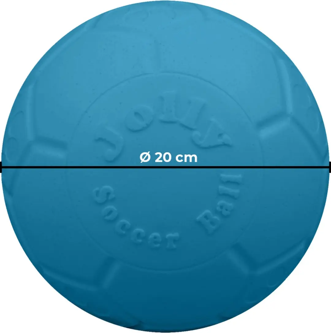 Jolly Pets Jolly Soccer Ball Hondenspeelgoed - Ø20cm - Lichtblauw - afbeelding 3 van 6