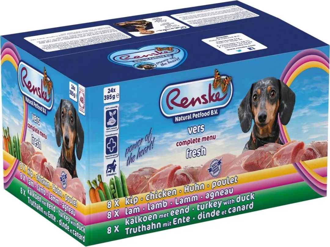 Renske Adult Multidoos Vers Vlees Maaltijd - 24x395g