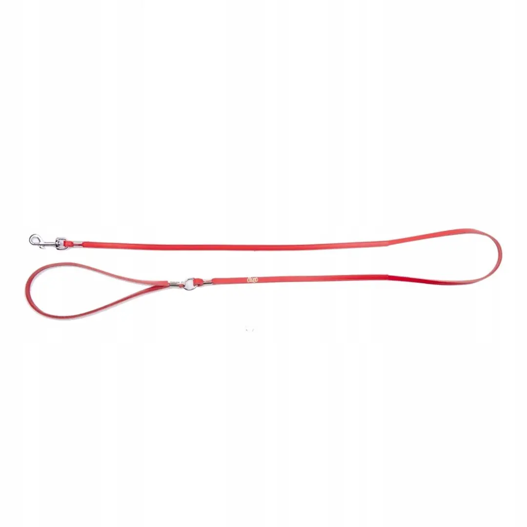 Dingo Hondenriem Leer Classic 0,6x125cm Rood