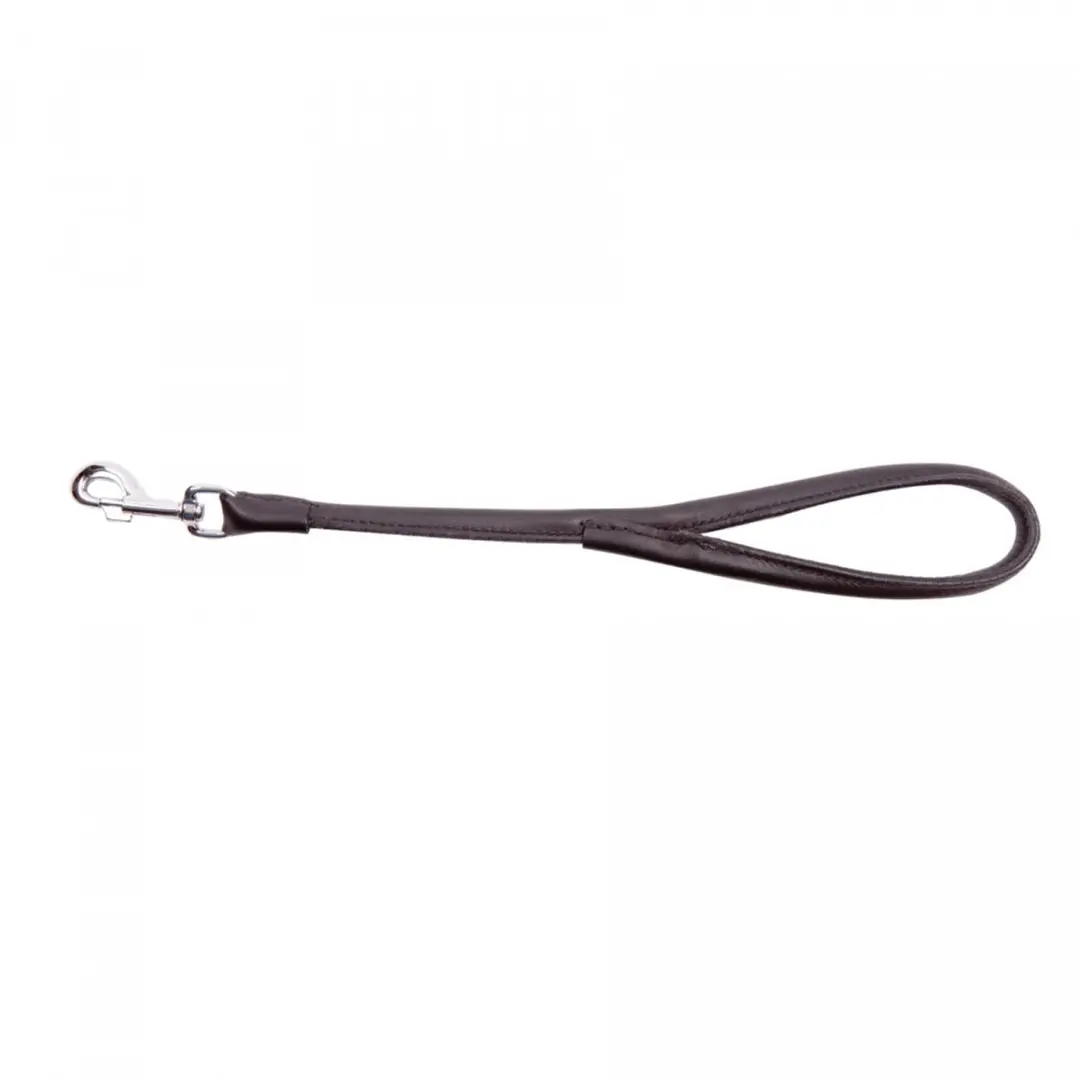 Dingo Ronde Leren Hondensnoer Zwart 50cm