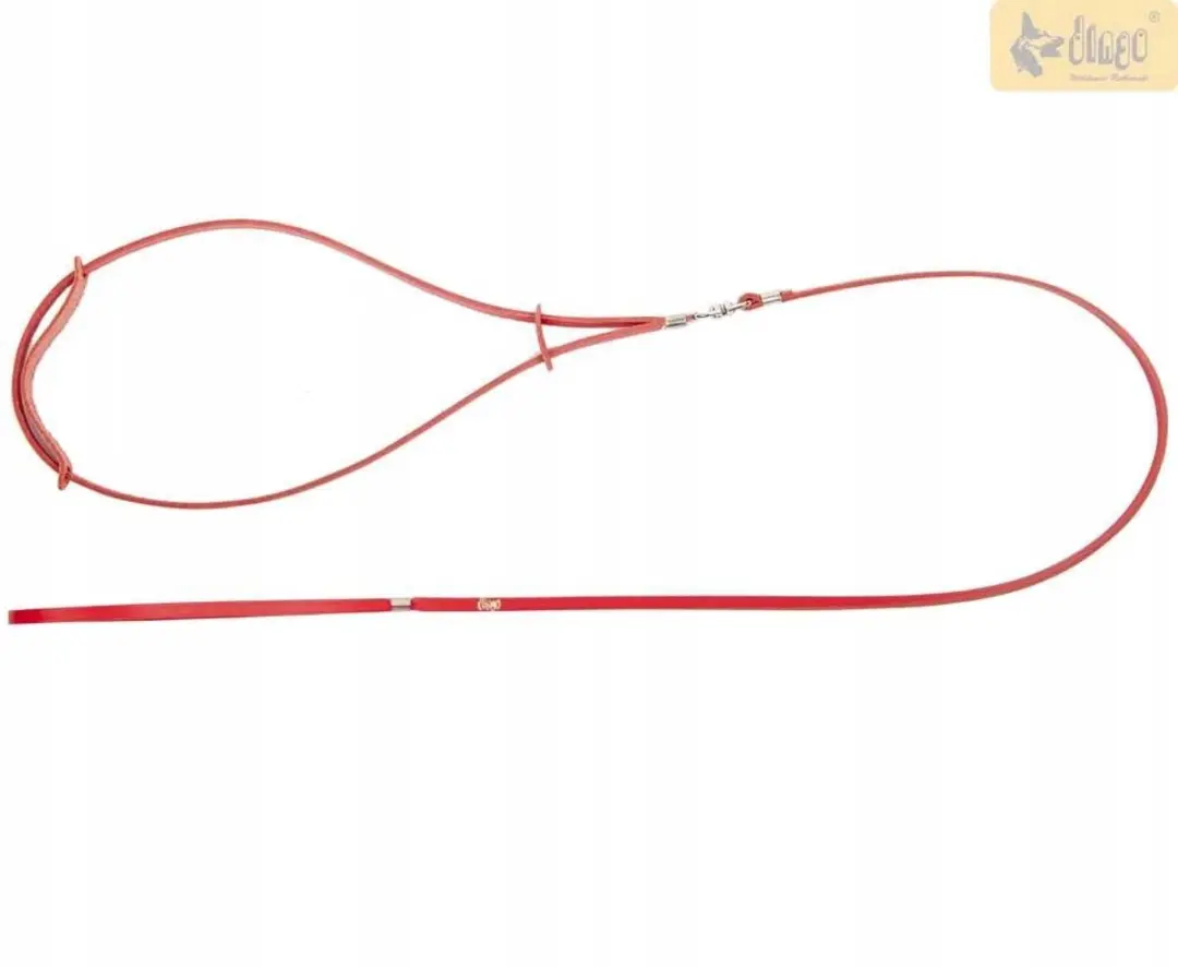 Dingo Leren Ringlijn 0,8 x 150 cm Rood