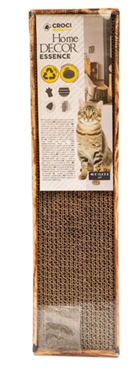 Croci Krabplank Homedecor Noce Houtprint krabpaal 48x12,5x5cm - afbeelding 3 van 5