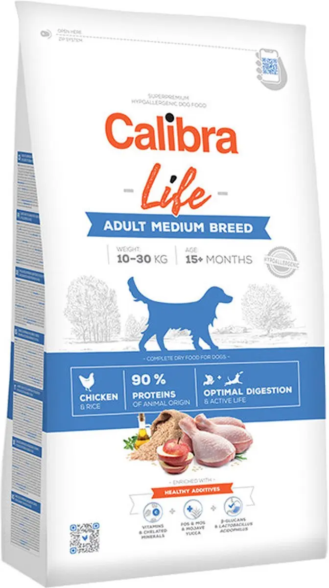 Calibra Life Adult Medium Breed Kip 2,5kg