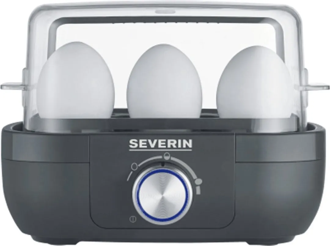Severin EK 3166 Eierkoker 6 Stuks - Mat Zwart