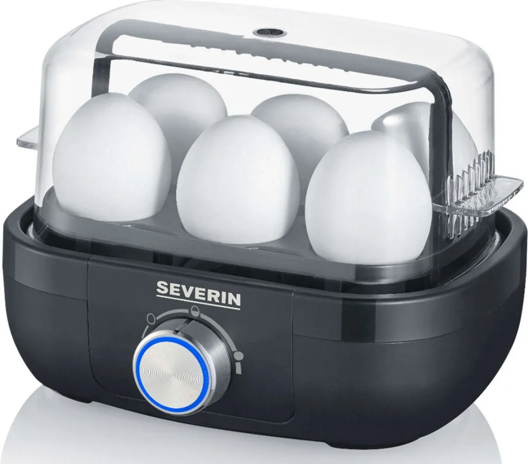 Severin EK 3166 Eierkoker 6 Stuks - Mat Zwart