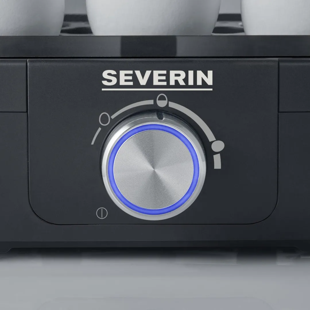 Severin EK 3166 Eierkoker 6 Stuks - Mat Zwart