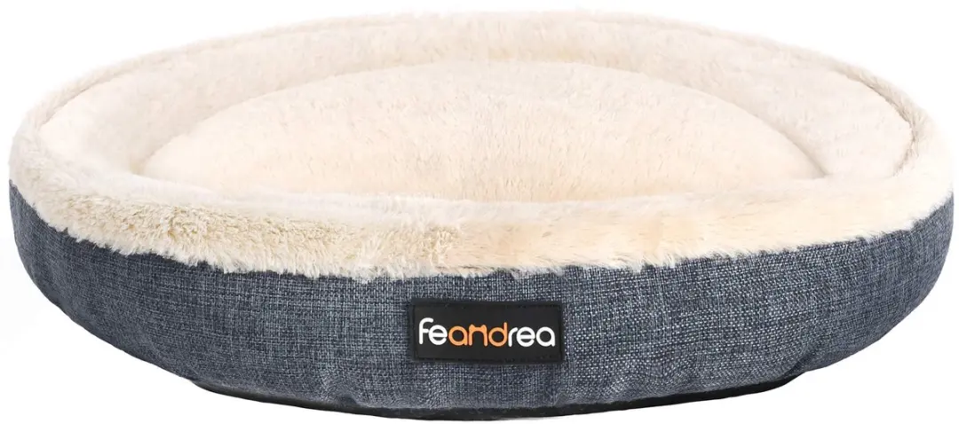 Feandrea hondenbed, hondenmand, kattenbed, donut, Ø 75 cm, donkergrijs PGW075G0