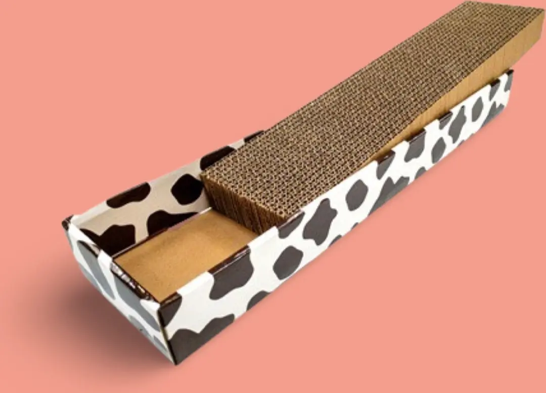 Croci Homedecor Krabplank Dierenprint Koe - 48x12,5x5cm - afbeelding 4 van 6