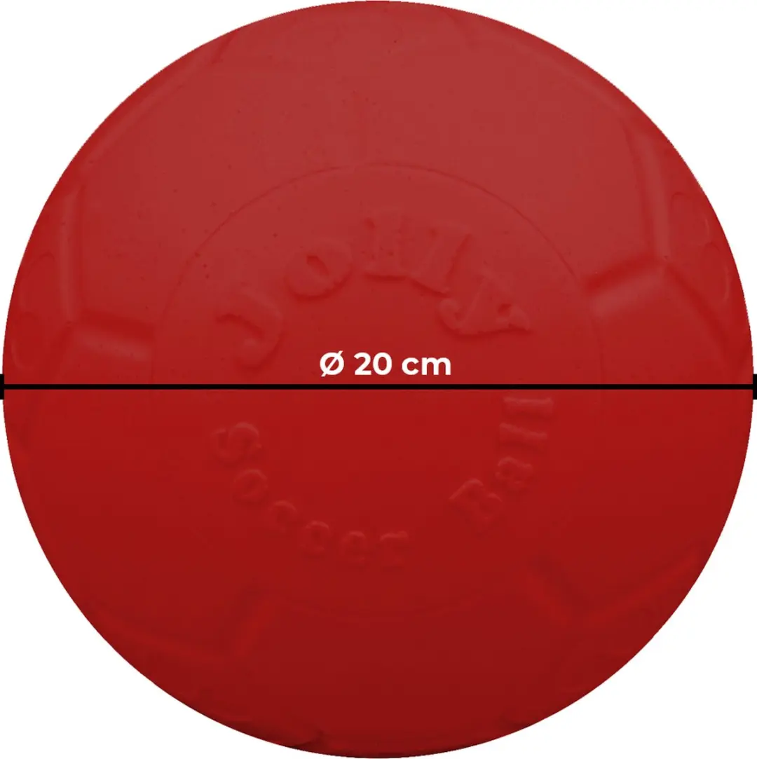 Jolly Pets Jolly Soccer Ball Hondenspeelgoed - Ø20cm - Rood - afbeelding 2 van 6