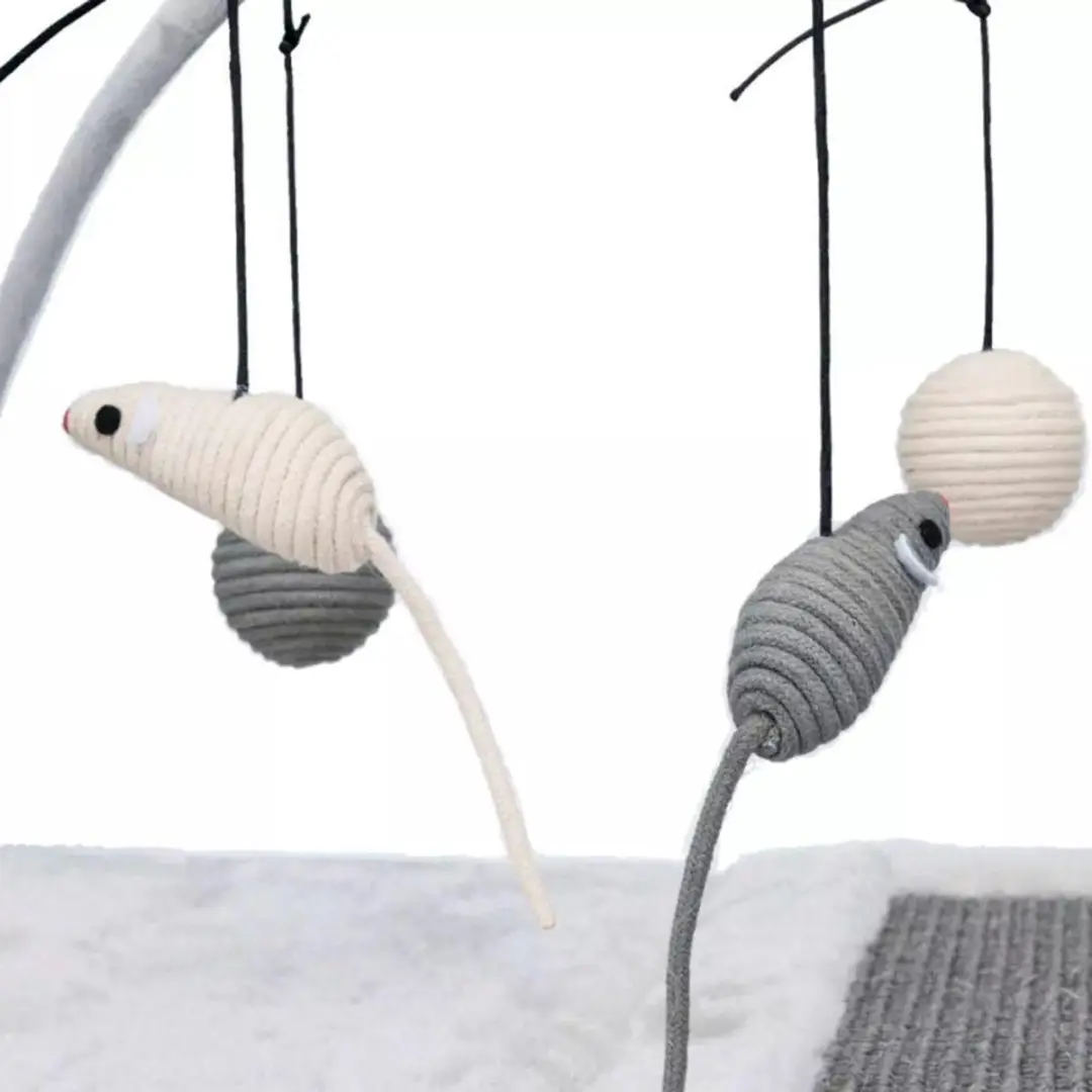 Trixie Krabmat met Speeltjes 60x33x42cm - Grijs - afbeelding 5 van 6