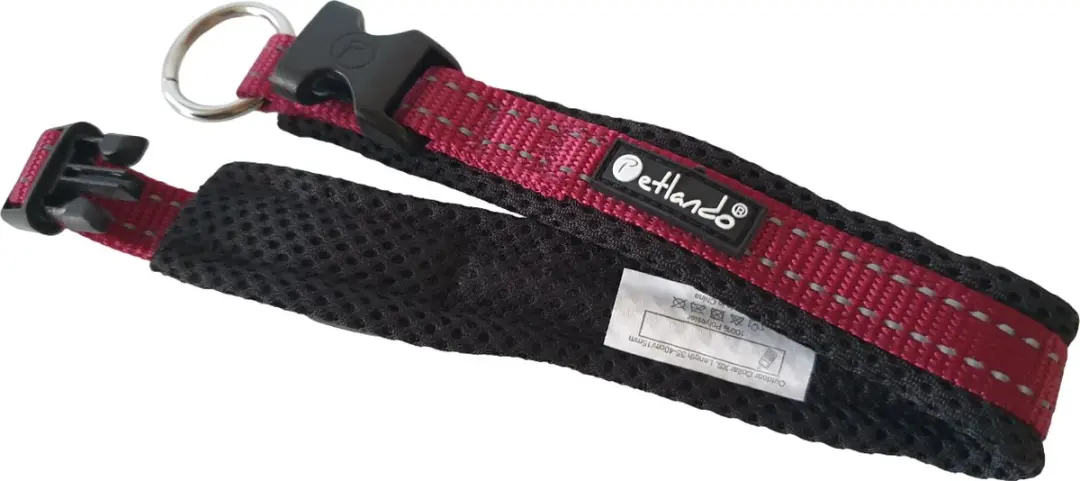 Petlando Hondenhalsband Outdoor Aubergine&Zwart