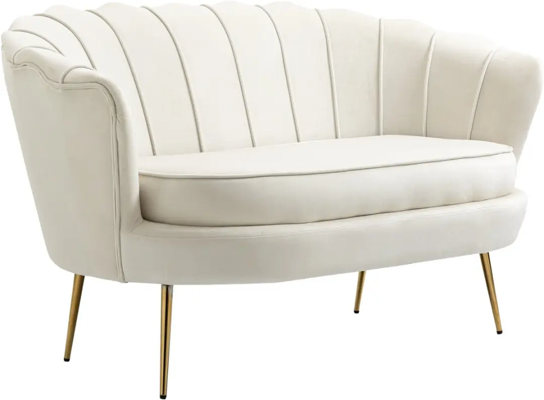 HOMCOM-Tweezitsbank-Polyester-130x77x77cm-Crème