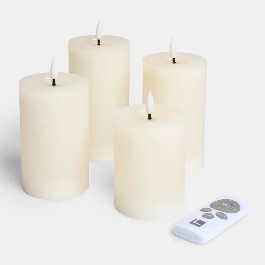 Loberon Ledstompkaars Ljusvik set van 4