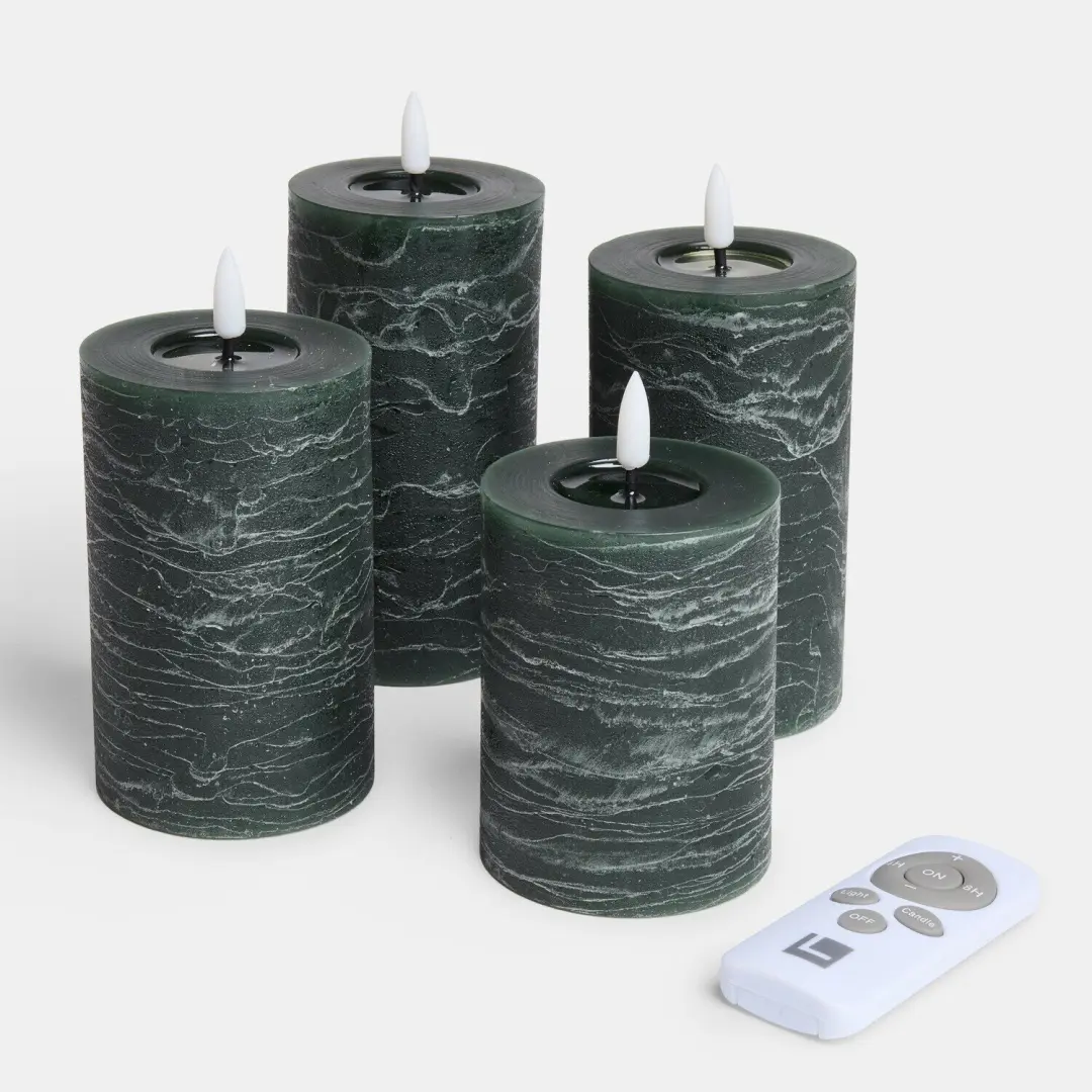 Loberon Ledstompkaars Ljusvik Set van 4