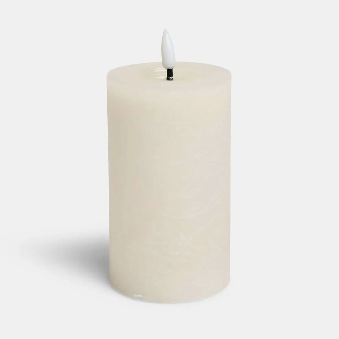 Loberon Rimfalla LED-stompkaars set van 4 - Crème - afbeelding 5 van 5