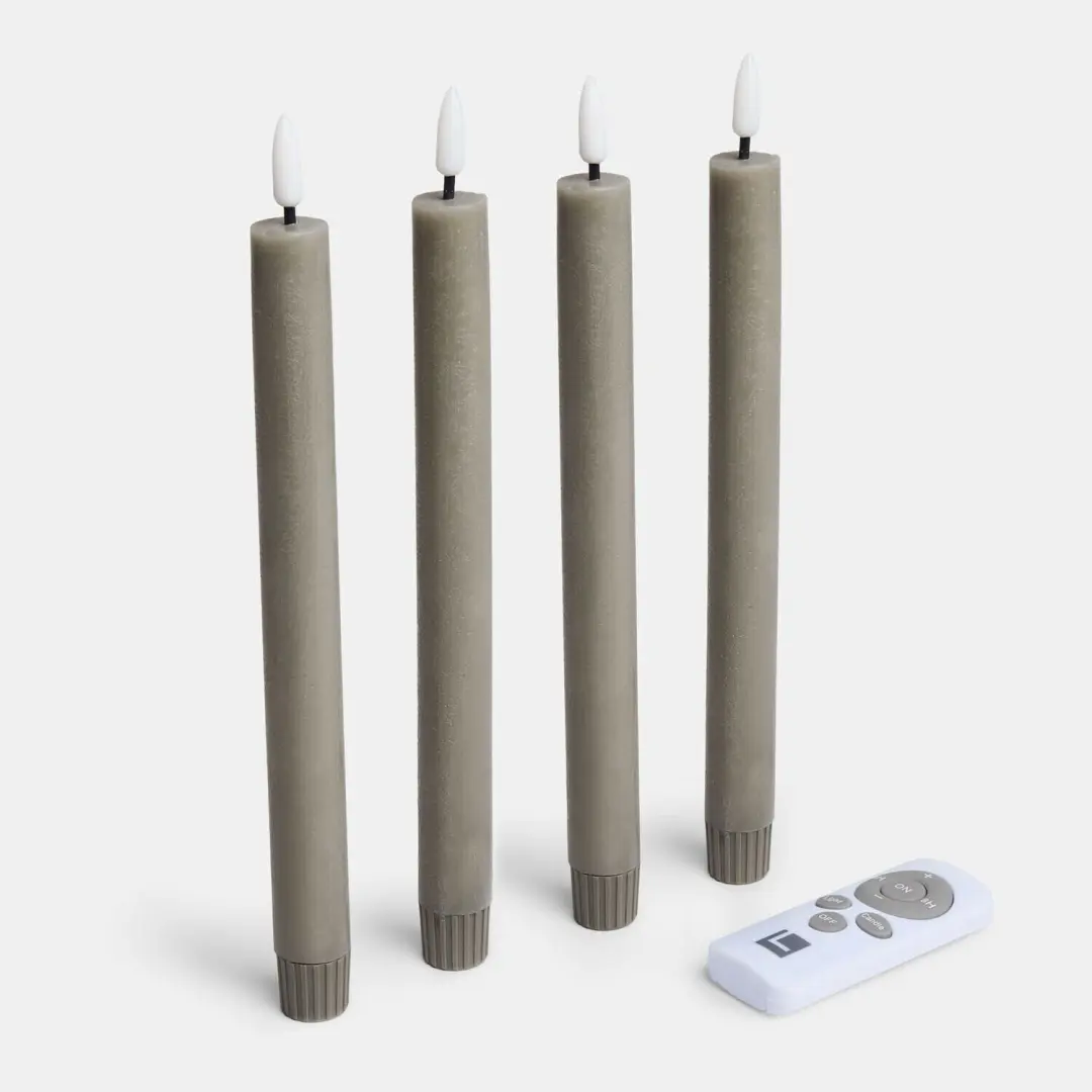Loberon Eldsora Ledstaafkaars set van 4