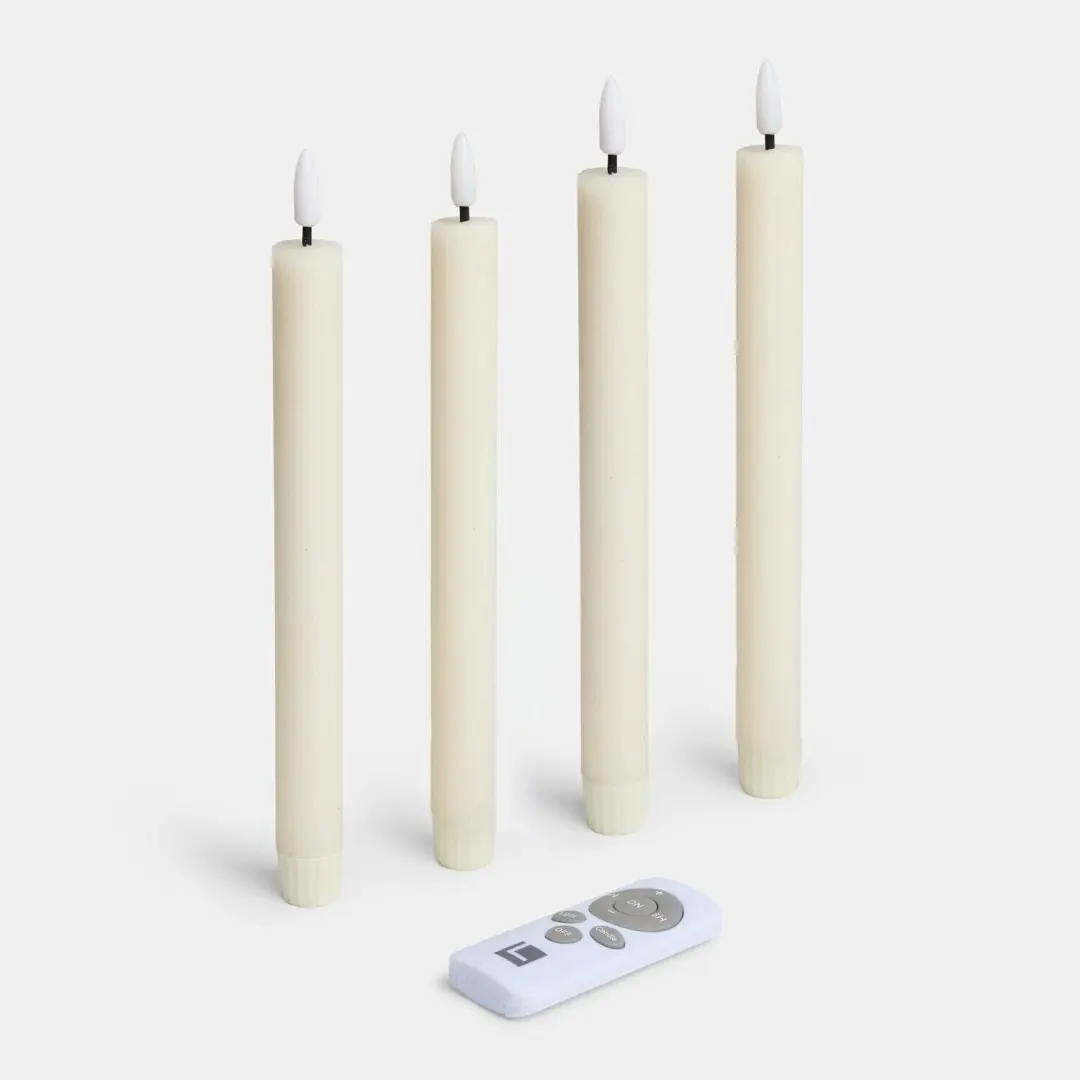 Loberon Eldsora Ledstaafkaars Set van 4