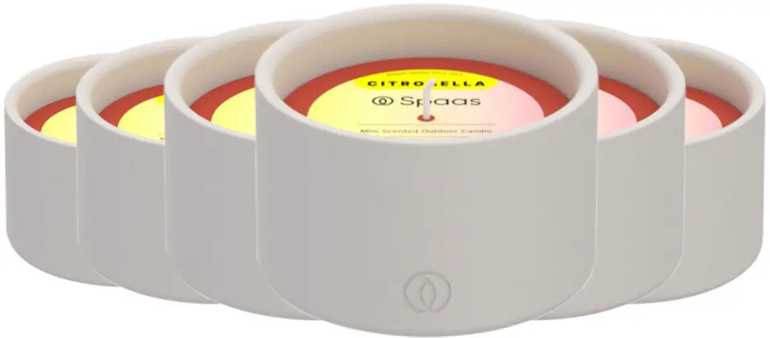 Spaas Mini Citronella Buitenkaars 15u - 6x Rood - afbeelding 6 van 6