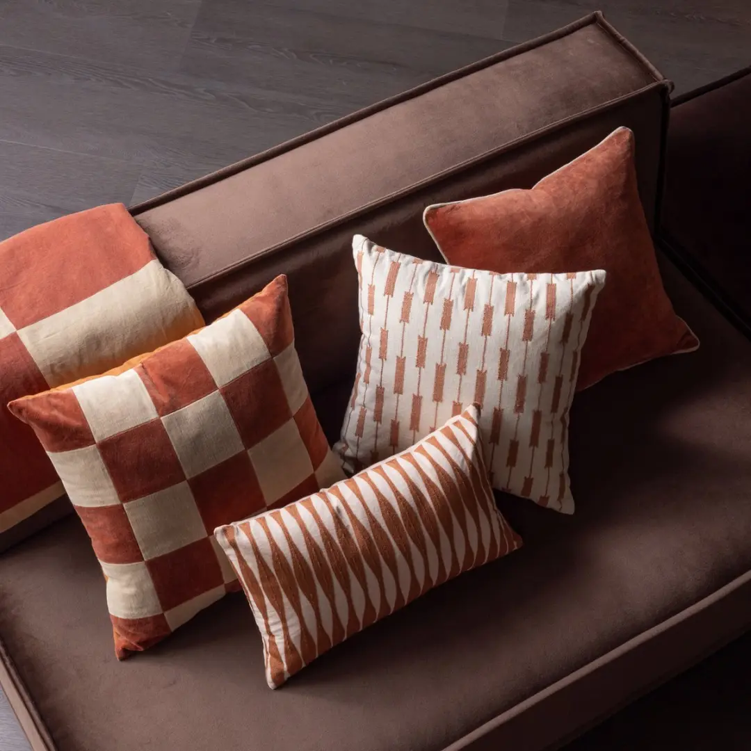 WOOOD Zena Kussens Katoen 50x50cm - Set van 4 - afbeelding 6 van 6