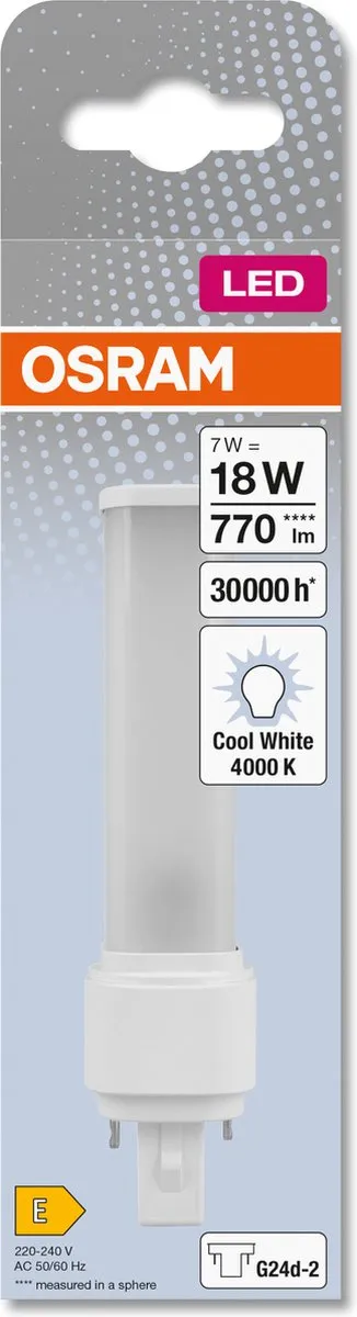 Osram Dulux-D LED 7W - 770lm Koel wit