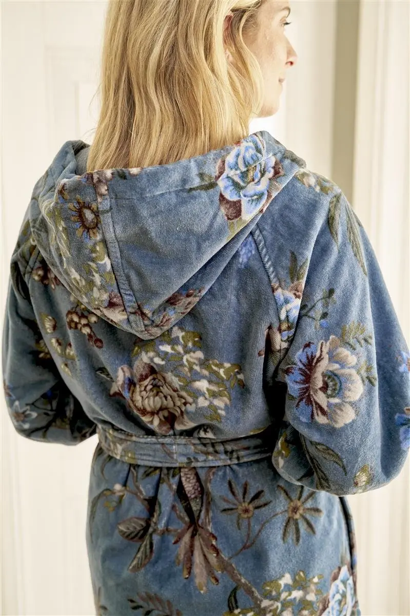 Pip Studio Secret Garden Badjas - Blauw M - afbeelding 3 van 6