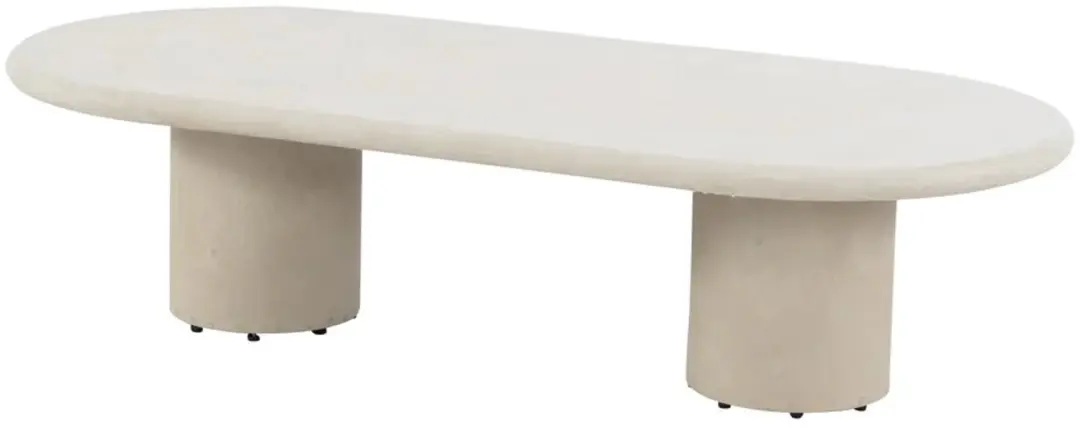 Hampton lounge tuintafel ovaal mortex beige 140x65xH35 cm 4 Seasons Outdoor