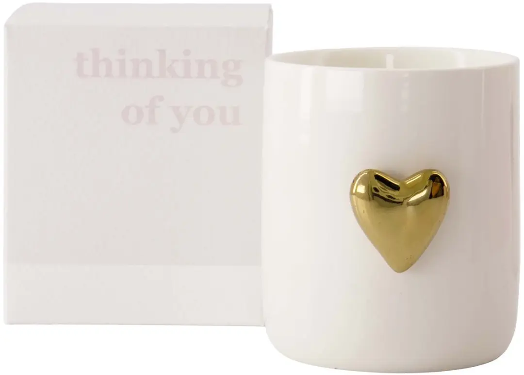Zusss Scented Candle Ceramic In Box Heart Thinking Of You