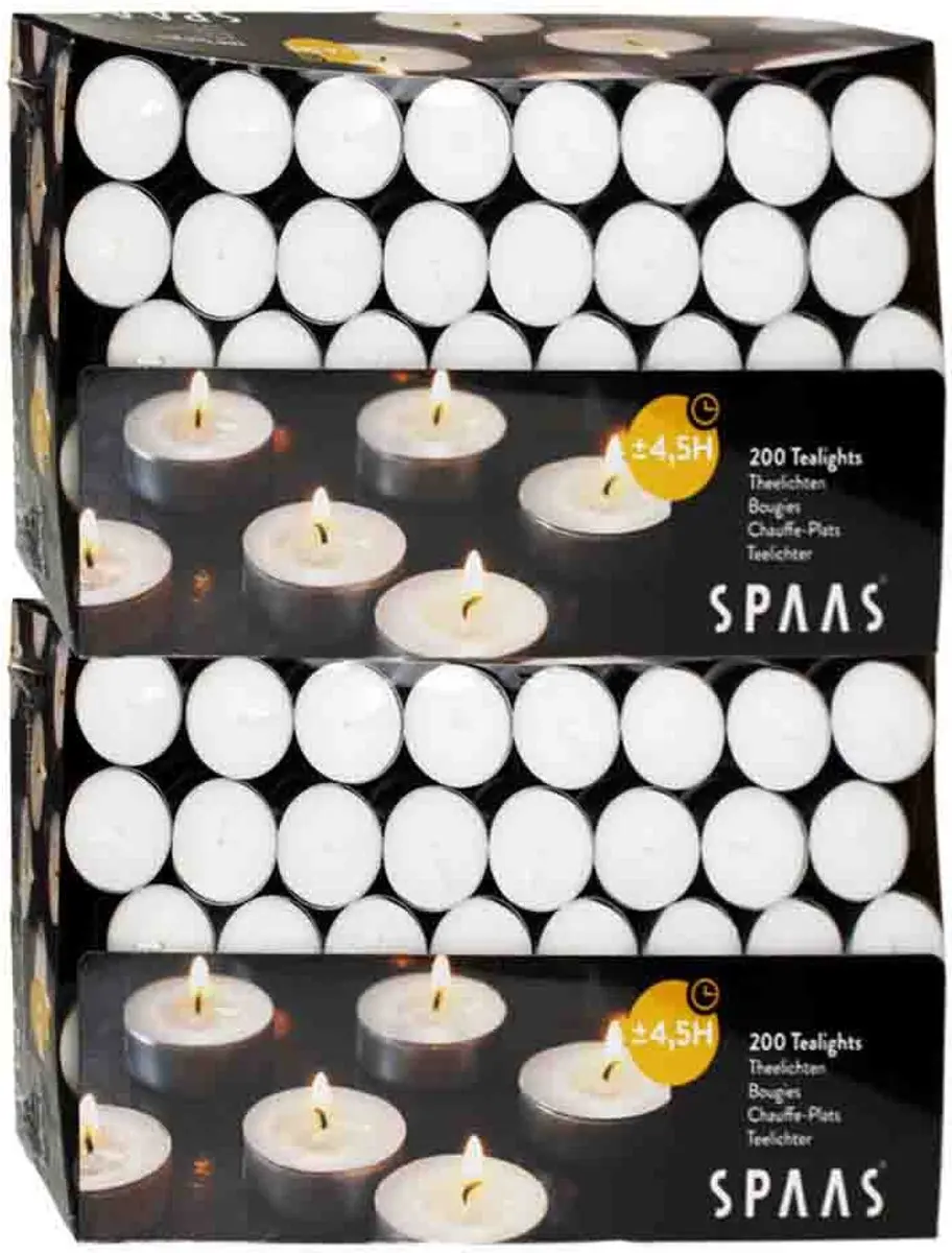 Spaas Theelichten 4,5 Branduren