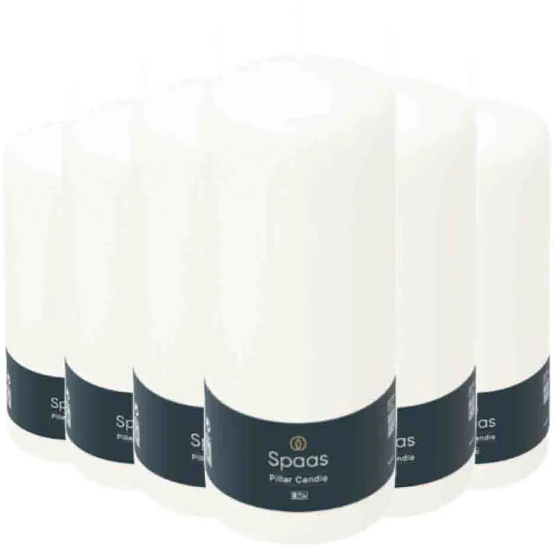 Spaas Cilinderkaars Wit 60/150mm