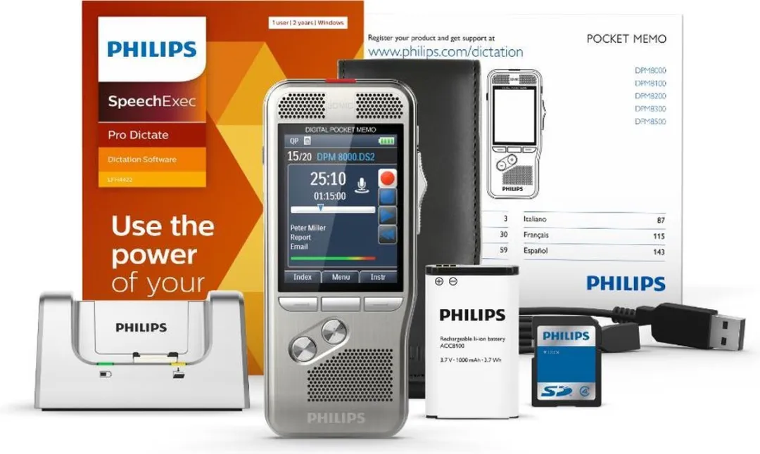 Philips DPM8000 PocketMemo Dicteerapparaat