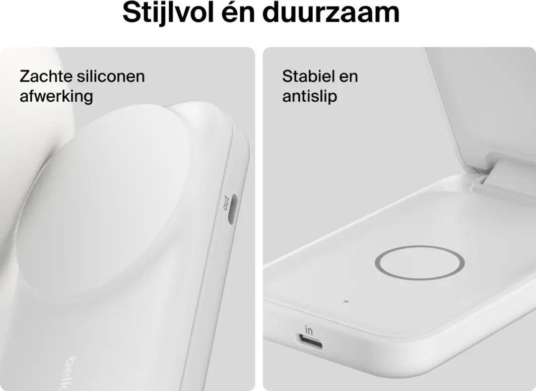Belkin UltraCharge 2-in-1 WIZ038kqWH Draadloze Oplader - Wit - afbeelding 6 van 6
