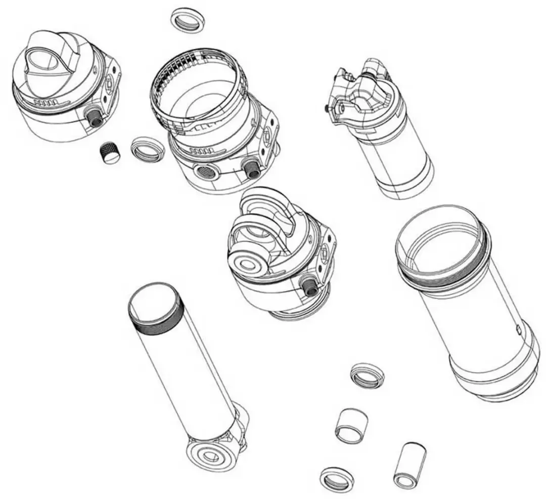 Rockshox Super Deluxe Coil B1/deluxe Coil B1/vivid Coil C1 Veerclip Schokdemper