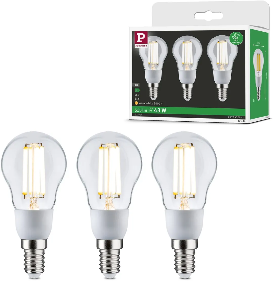 Paulmann Eco-Line LED Kogellamp E14 3x2,5W 3000K
