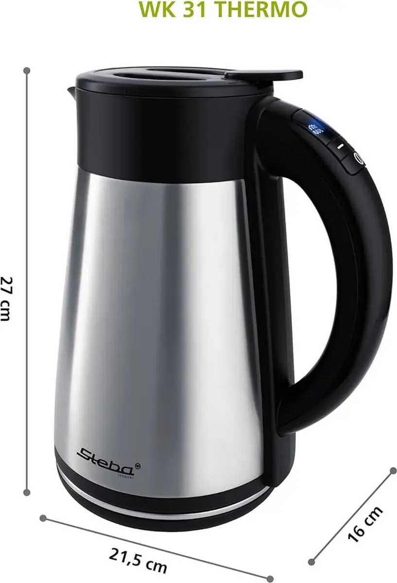 Steba WK31 Waterkoker met Thermoskan - 1.5L - 2200W - afbeelding 3 van 4