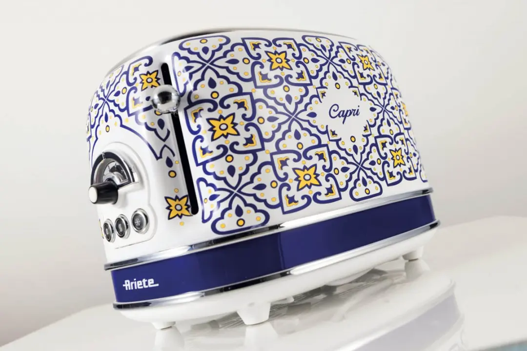 Ariete Capri 0155/0C Broodrooster 810W - Wit/Lichtblauw - afbeelding 2 van 6