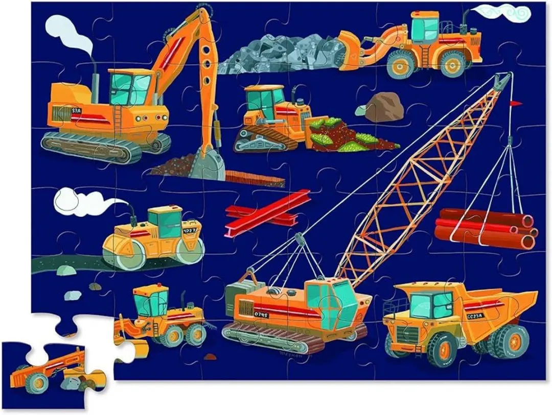 Crocodile Creek Bulldozer Puzzel 36 Stuks - Multicolor